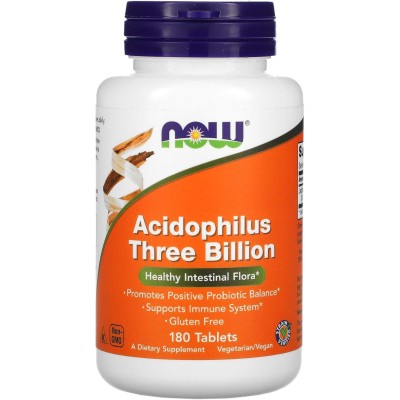 Acidophilus Three Billion 90 таблетки | Now Foods