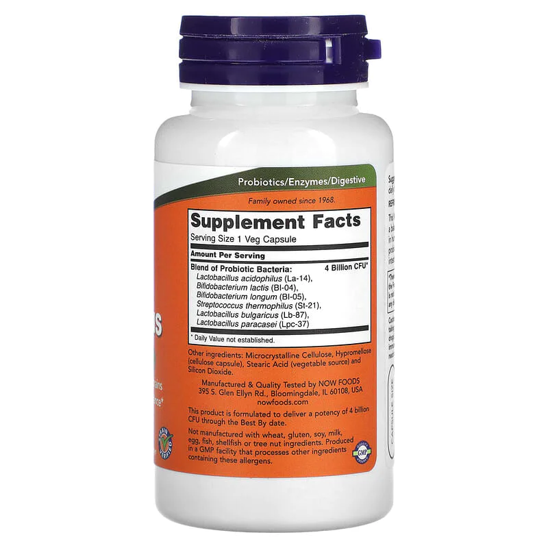 Acidophilus 4X6 120 веге капсули | Now Foods Acidophilus 4X6 120 веге капсули | Now Foods