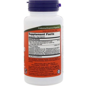 Aloe Vera 10000 & Probiotics 60 веге капсули | Now Foods