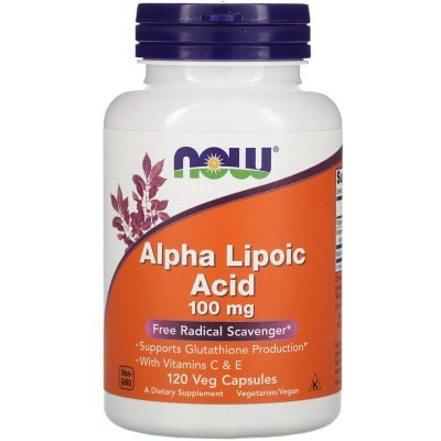 Alpha Lipoic Acid 100 мг 60/120 веге капсули | Now Foods Мощен антиоксидант Против затлъстяване Подобрява самочувствието Спомага обмяната на веществата Укрепва здравето на стомашно-чревния тракт Alpha Lipoic Acid 100 мг 60/120 веге капсули | Now Foods Мощ