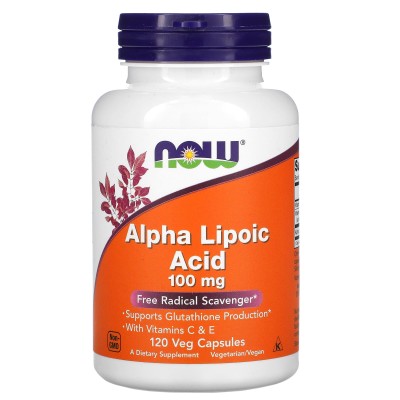 Alpha Lipoic Acid 100 мг 120 веге капсули | Now Foods Мощен антиоксидант Против затлъстяване Подобрява самочувствието Спомага обмяната на веществата Укрепва здравето на стомашно-чревния тракт Пон Alpha Lipoic Acid 100 мг 120 веге капсули | Now Foods Мощен