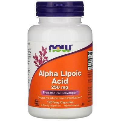Alpha Lipoic Acid 250 мг 120 веге капсули | Now Foods Подобрява зрителната функция Против хронична умора Подходящ при вирусни инфекции Срещу чернодробни проблеми Има антиоксидантни свойства Влияе Alpha Lipoic Acid 250 мг 120 веге капсули | Now Foods Подоб