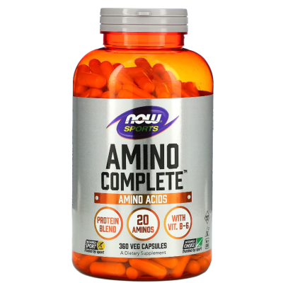Amino Complete 850 мг 360 капсули | Now Foods Балансирана смес от аминокиселини Гарантирано качество на хранителната добавка За поддържане на оптимални енергийни нива в тялото Подпомага синтезирането Amino Complete 850 мг 360 капсули | Now Foods Балансира