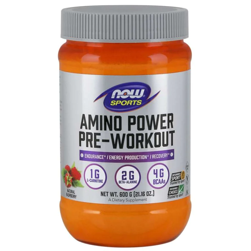 Amino Power Pre-Workout 600 гр | Now Foods Amino Power Pre-Workout 600 гр | Now Foods