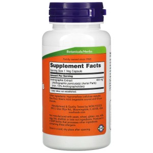 Andrographis Extract 400 мг 90 веге капсули | Now Foods
