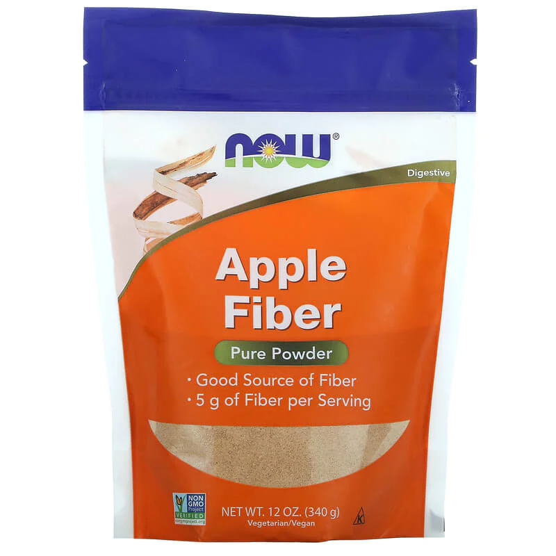 Apple Fiber Pure Powder 340 гр | Now Foods Apple Fiber Pure Powder 340 гр | Now Foods