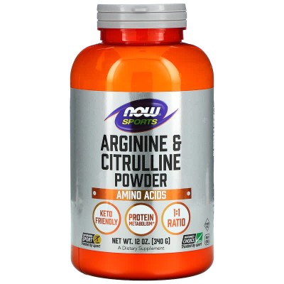 Arginine & Citrulline Powder 340 гр | Now Foods Arginine & Citrulline Powder 340 гр | Now Foods