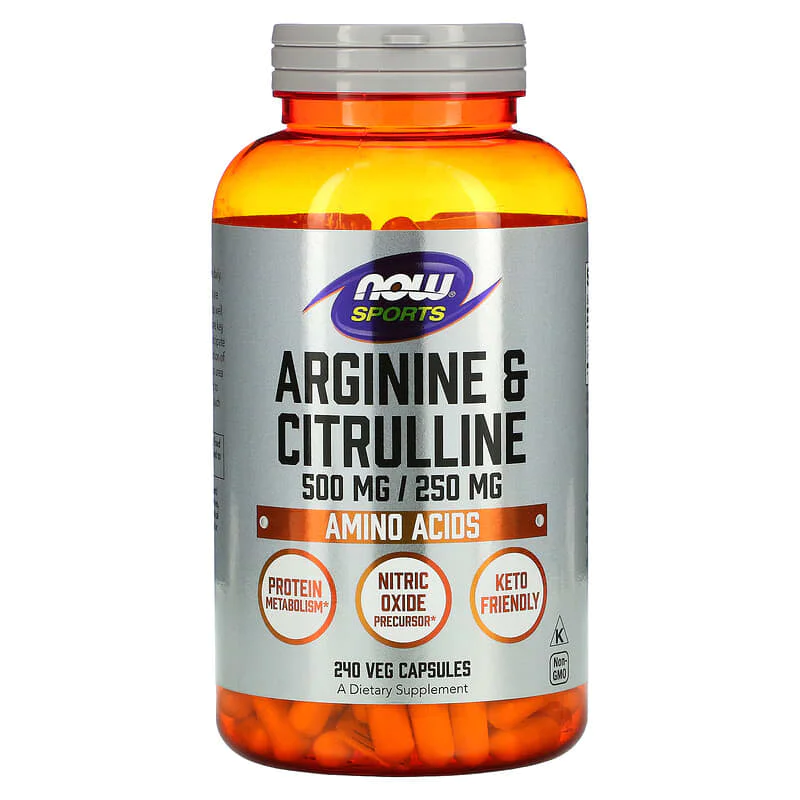 Arginine & Citrulline 240 веге капсули | Now Foods Arginine & Citrulline 240 веге капсули | Now Foods