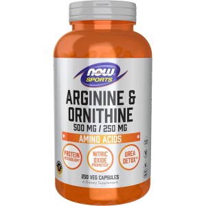 Arginine & Ornithine 500/250 мг 100 веге капсули | Now Foods