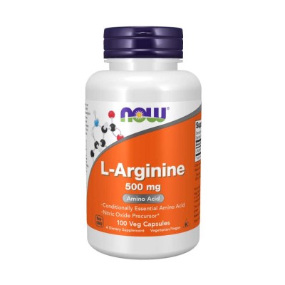 L-Arginine 500 мг 100/250 веге капсули | Now Foods Срещу оксидативен стрес Стимулира правилното функциониране на сърдечния мускул Подпомага работата на панкреаса Подобрява функционалността на репродуктивна L-Arginine 500 мг 100/250 веге капсули | Now Food
