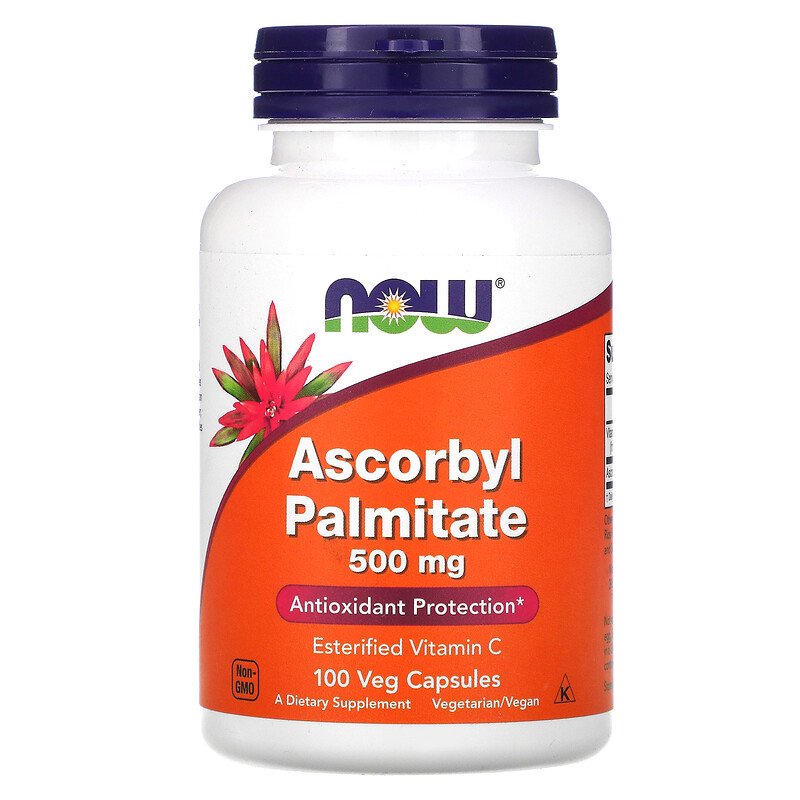 Аскорбил Палмитат 500 мг 100 веге капсули | Now Foods