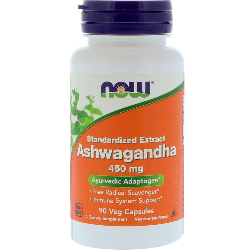 Ашваганда (Индийски жен-шен) 450 мг 90 веге капсули | Now Foods