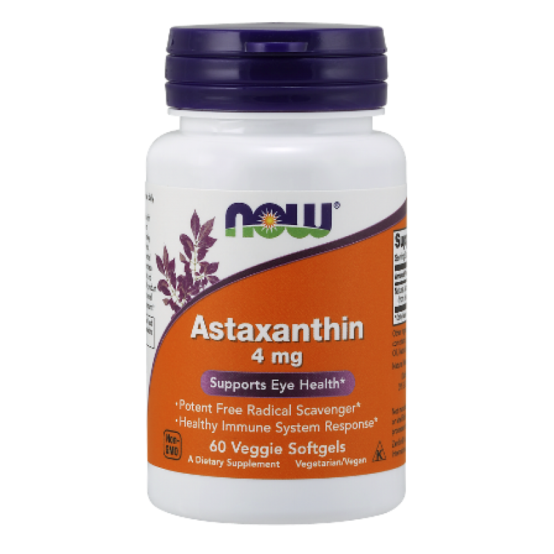 Астаксантин 4 мг 60 веге гел-капсули | Now Foods