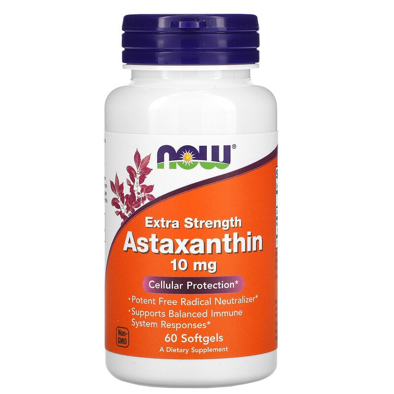 Астаксантин 10 мг 60 гел-капсули | Now Foods