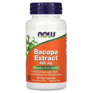Bacopa Extract 450 мг 90 веге капсули | Now Foods
