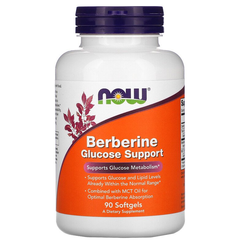 Berberine Glucose Support 90 гел-капсули | Now Foods