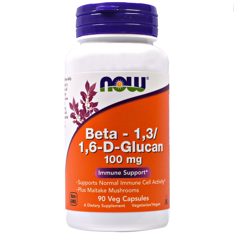 Beta 1,3/1,6-D Glucan 100 мг 90 веге капсули | Now Foods