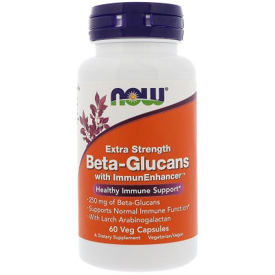 Extra Strength Beta 1.3/1.6 Glucan 250 мг 60 веге капсули | Now Foods Extra Strength Beta 1. Extra Strength Beta 1.3/1.6 Glucan 250 мг 60 веге капсули | Now Foods Широкоспектърно действие Натурална хранителна добавка Мощен имуностимулант и имуномодулатор Бори се с инфекции и болести с хрониче Extra Strength Beta 1.3/1.6 Glucan 250 мг 60 веге капс