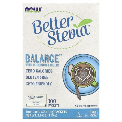 Better Stevia Balance 100 пакетчета | Now Foods