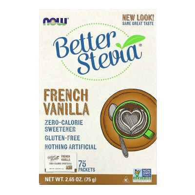 Better Stevia French Vanilla 75 пакетчета | Now Foods Better Stevia French Vanilla 75 пакетчета | Now Foods