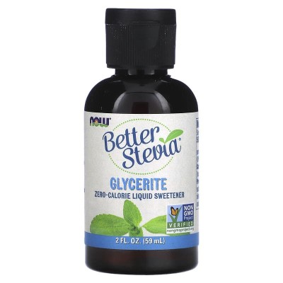 Better Stevia Glycerite Liquid 59 мл | Now Foods