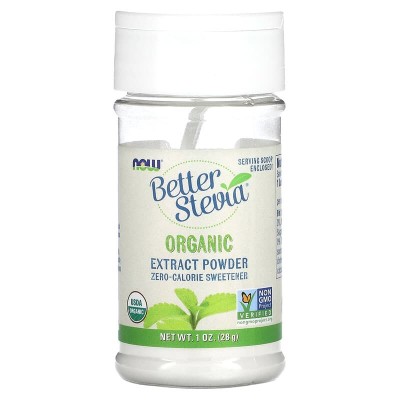 Better Stevia Organic Extract Powder 28 гр | Now Foods