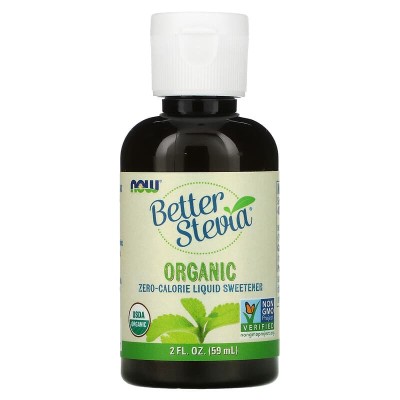 Better Stevia Organic Liquid 59 мл | Now Foods