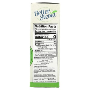 Better Stevia Organic 75 пакета | Now Foods Better Stevia Organic 75 пакета | Now Foods