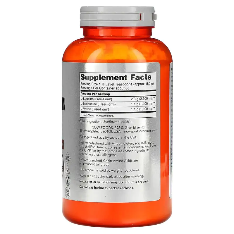 Branched Chain Amino Acid Powder (BCAA) 340 гр | Now Foods Branched Chain Amino Acid Powder (BCAA) 340 гр | Now Foods