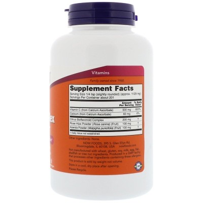 Buffered C-Complex Прах 227 гр | Now Foods Срещу инфекции и простудни заболявания Елиминира действието на свободните форми на кислород Грижи се за доброто състояние на костната система, ставите, венците Buffered C-Complex Прах 227 гр | Now Foods Срещу инф