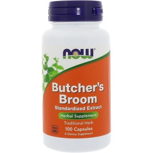 Butcher's Broom 100 капсули | Now Foods