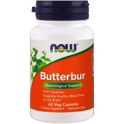 Лечебна Овчарка Butterbur 60 веге капсули | Now Foods Понижава неврологичния дискомфорт Помага при главоболие Има спазмолитично действие Вегетариански / вегански продукт Лечебна Овчарка Butterbur Лечебна Овчарка Butterbur 60 веге капсули | Now Foods Пониж