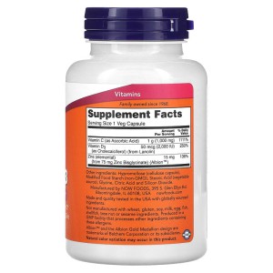 C-1000 Zinc & D-3 100 веге капсули | Now Foods