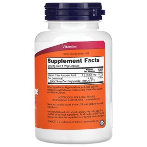 C-1000 Zinc Immune 90 веге капсули | Now Foods