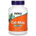 Cal-Mag with B Complex & Vitamin C 100 таблетки | Now Foods