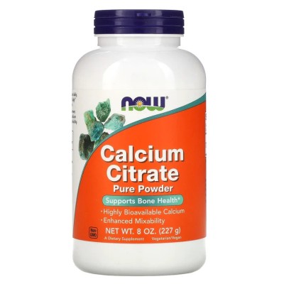Calcium Citrate Powder 227 гр | Now Foods Calcium Citrate Powder 227 гр | Now Foods