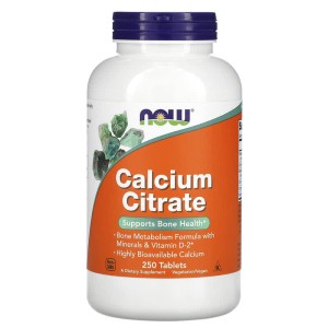 Calcium Citrate with Minerals & Vitamin D-2 250 таблетки | Now Foods