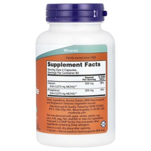 Calcium Hydroxyapatite 120 капсули | Now Foods