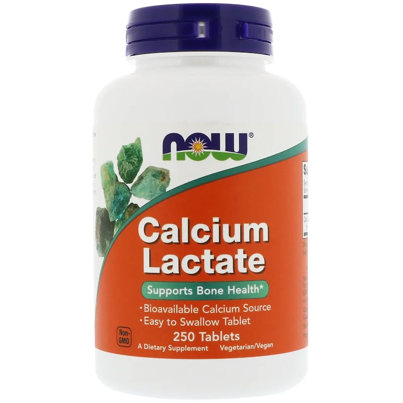 Калциев лактат (Calcium Lactate) 255 мг 250 таблетки | Now Foods Калциев лактат (Calcium Lactate) 255 мг 250 таблетки | Now Foods За здрави кости и зъби Лесно усвоим от червата Понижава кръвното налягане Има благоприятно действие върху нервнат Калциев лактат (Calcium Lactate) 255 мг 250 таблетки | Now Foods За здрави кости и зъби Лесно усвоим от червата Понижава кръвното налягане Има благоприятно действие върху нервната система При наличие на Калциев лактат (Calcium Lactate) 255 мг 250 таблетки