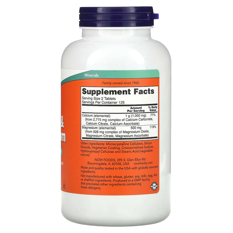 Calcium & Magnesium 2:1 250 таблетки | Now Foods Calcium & Magnesium 2:1 250 таблетки | Now Foods
