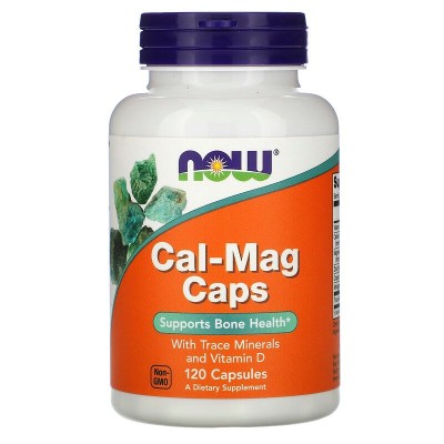 Калций и магнезий (Cal-Mag) 120 капсули | Now Foods За подхранване и заздравяване на ставите и костите Дава енергия За здрави зъби Понижава холестерола Използва се за лечение на остеопороза Не съдърж Калций и магнезий (Cal-Mag) 120 капсули | Now Foods За 