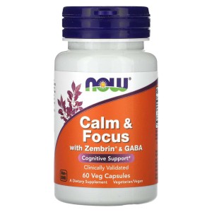 Calm & Focus with Zembrin & GABA 60 веге капсули | Now Foods