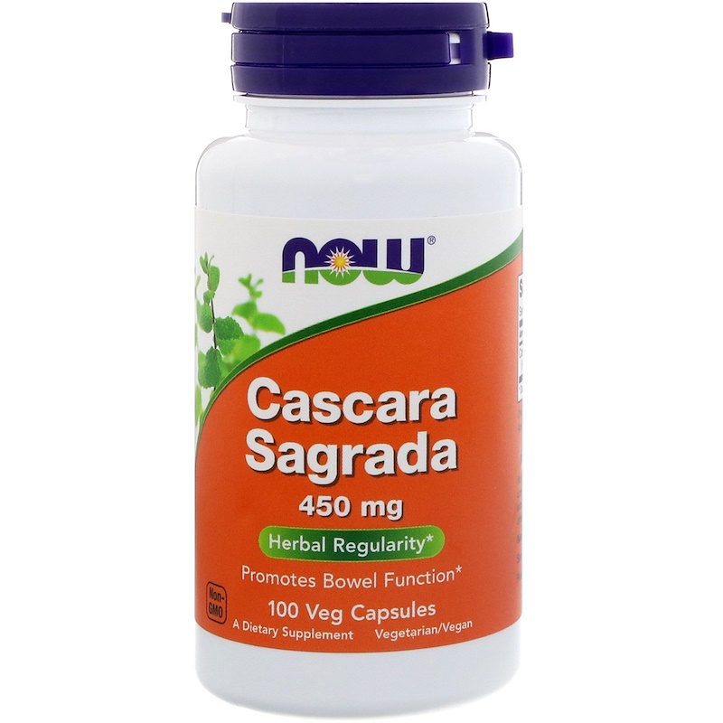 Зърнастец Cascara Sagrada 450 мг 100 веге капсули | Now Foods