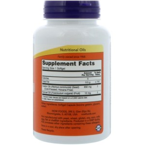 Рициново Масло 650 мг 120 дражета | Now Foods