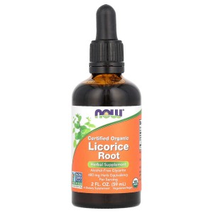Certified Organic Licorice Root Drops 59 мл | Now Foods