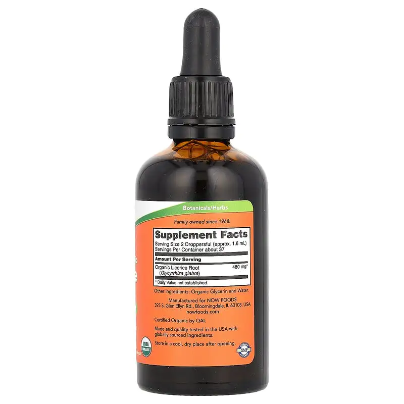 Certified Organic Licorice Root Drops 59 мл | Now Foods Certified Organic Licorice Root Drops 59 мл | Now Foods