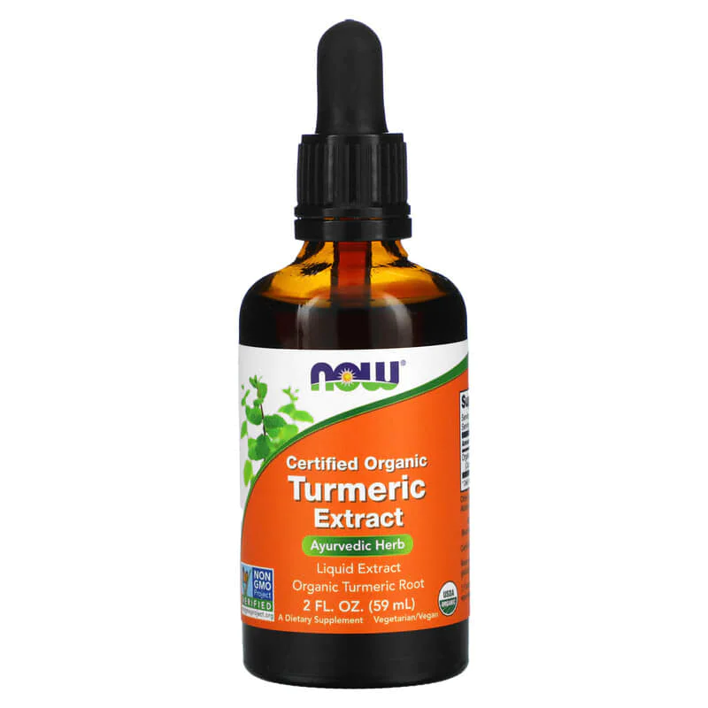Certified Organic Turmeric Liquid Extract 59 мл | Now Foods Certified Organic Turmeric Liquid Extract 59 мл | Now Foods