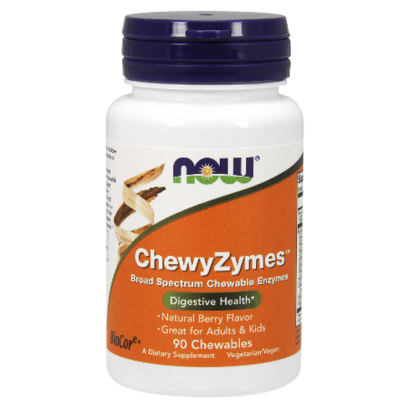 ChewyZymes 90 дъвчащи дражета | Now Foods