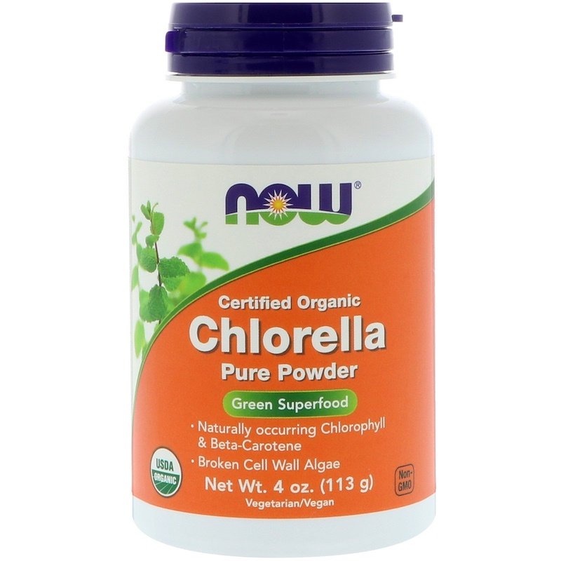 Chlorella Прах 113 гр | Now Foods