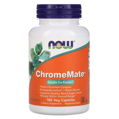 Chromemate 200 мкг 180 веге капсули | Now Foods Регулира сърдечната дейност Против атеросклероза Нормализира работата на щитовидната жлеза Понижава нивото на холестерол в кръвта Влияе благоприятно срещу Chromemate 200 мкг 180 веге капсули | Now Foods Регу